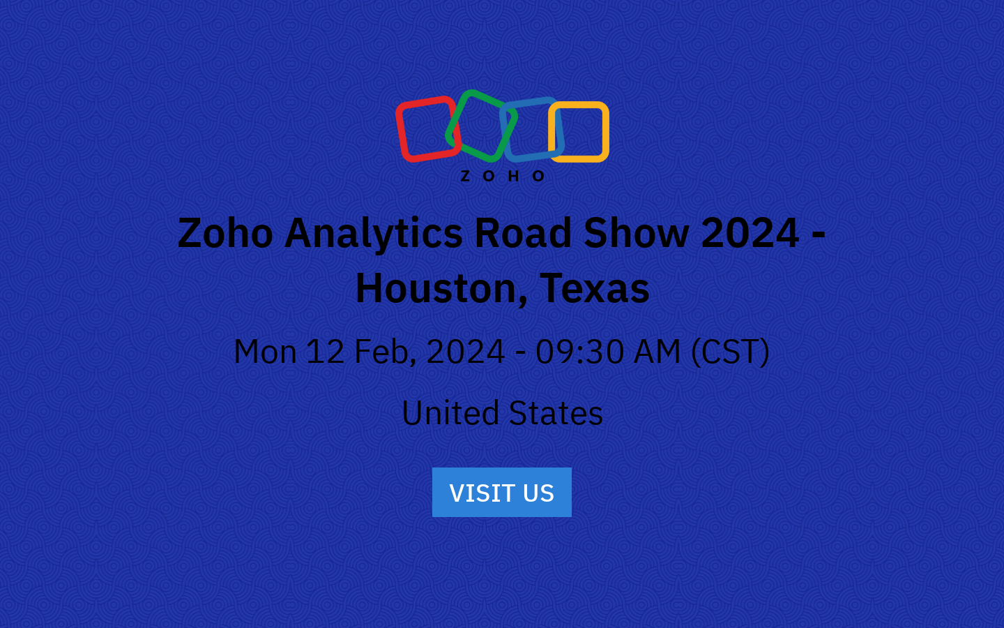 Zoho Analytics Road Show 2024 Houston, Texas